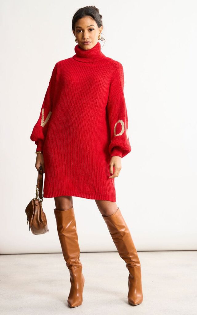 Chunky Knit Dress Evening Outfits