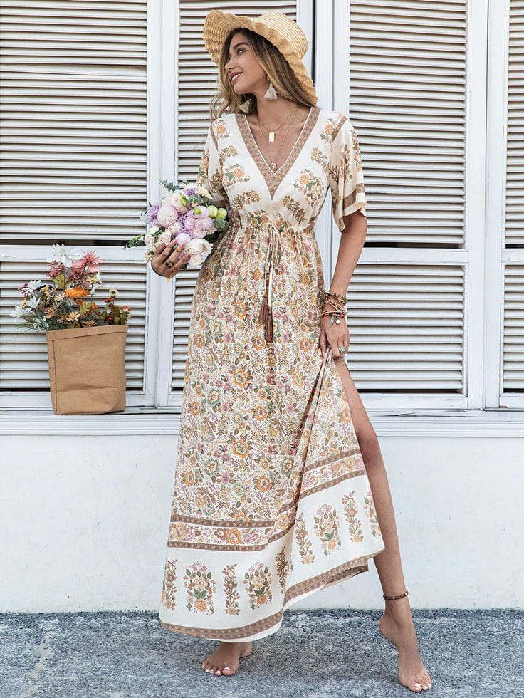 Classic Summer Boho Maxi Dress