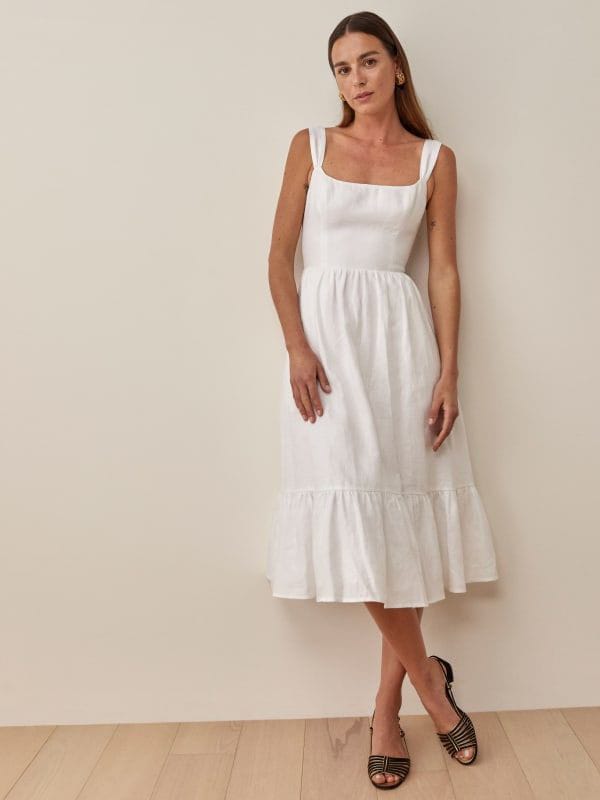 Classic White Sleeveless Dress