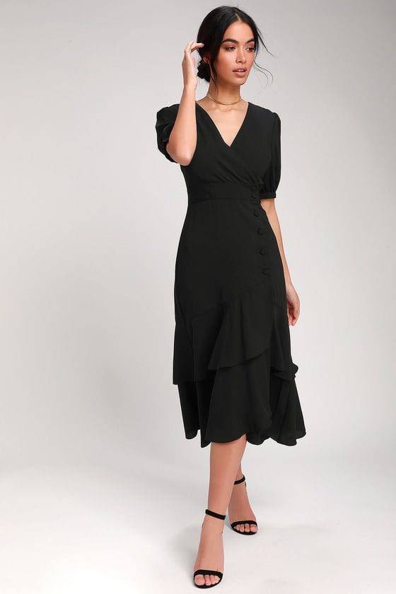 Little Black Wrap Dress