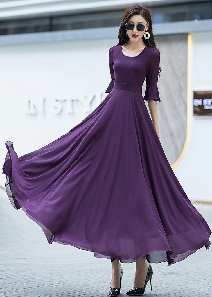 Chiffon A-Line Dress