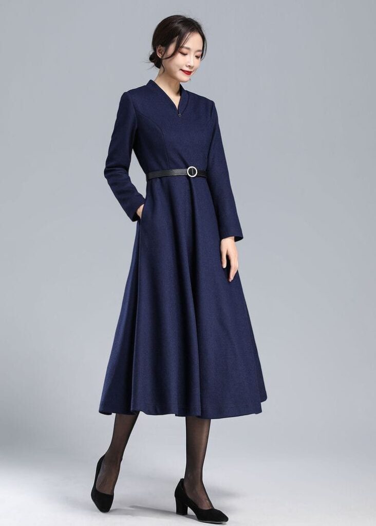 Long Sleeves Midi Dresses