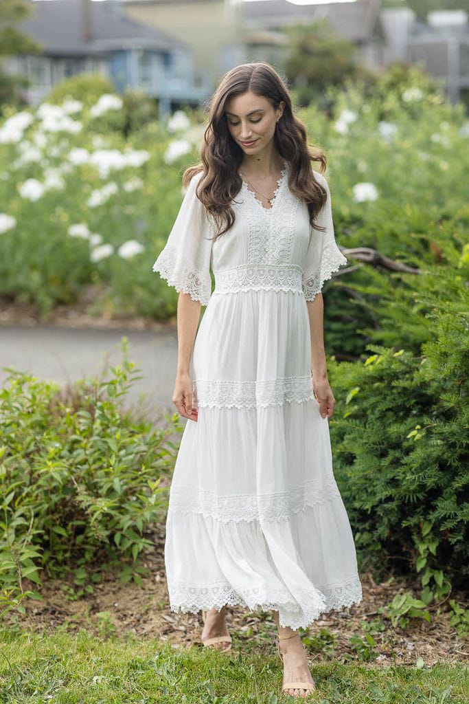 Lace-Trimmed Maxi 