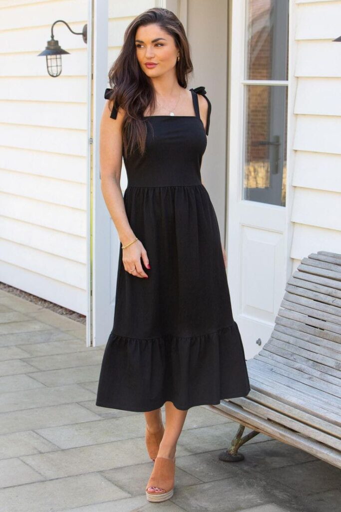 Classic Black Tiered Dress