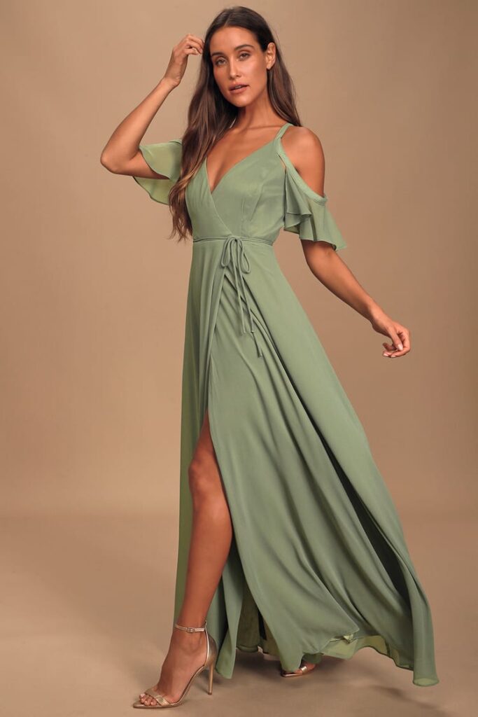 Sage Wrap Dress