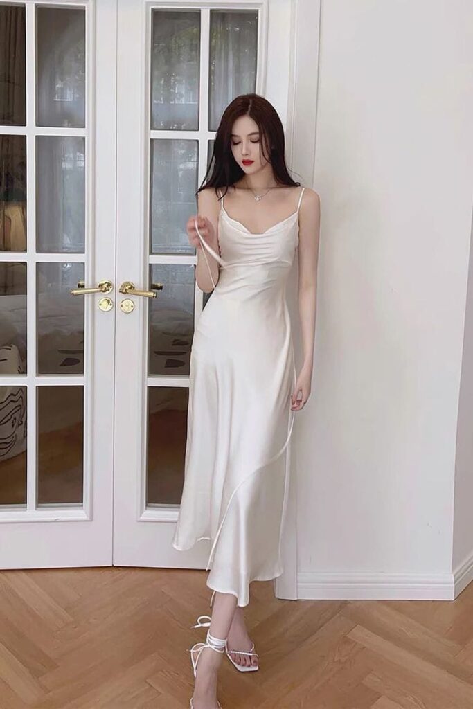 Off-White Slip Dress