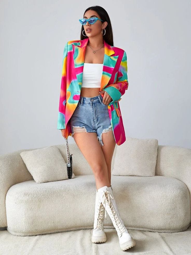 Rainbow Color-block Outfits