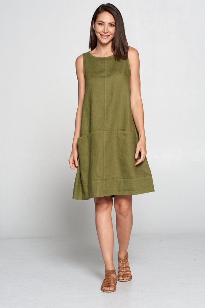 Linen Sleeveless Dresses 