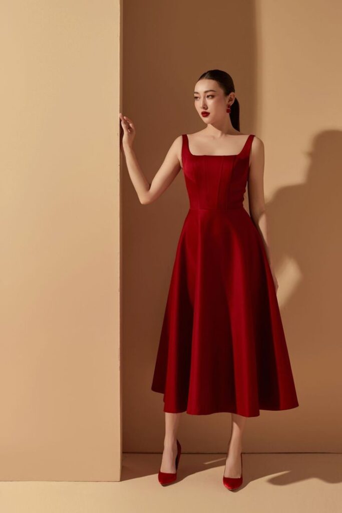 Red A-Line Dress