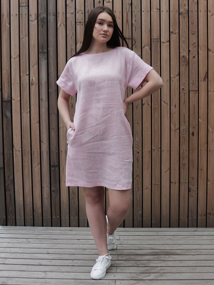 Linen Utility Dresses with a Sporty Edge