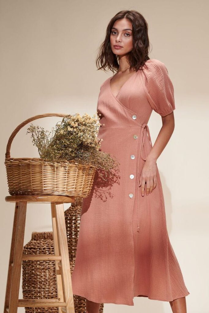 Vintage-Inspired Wrap Dress