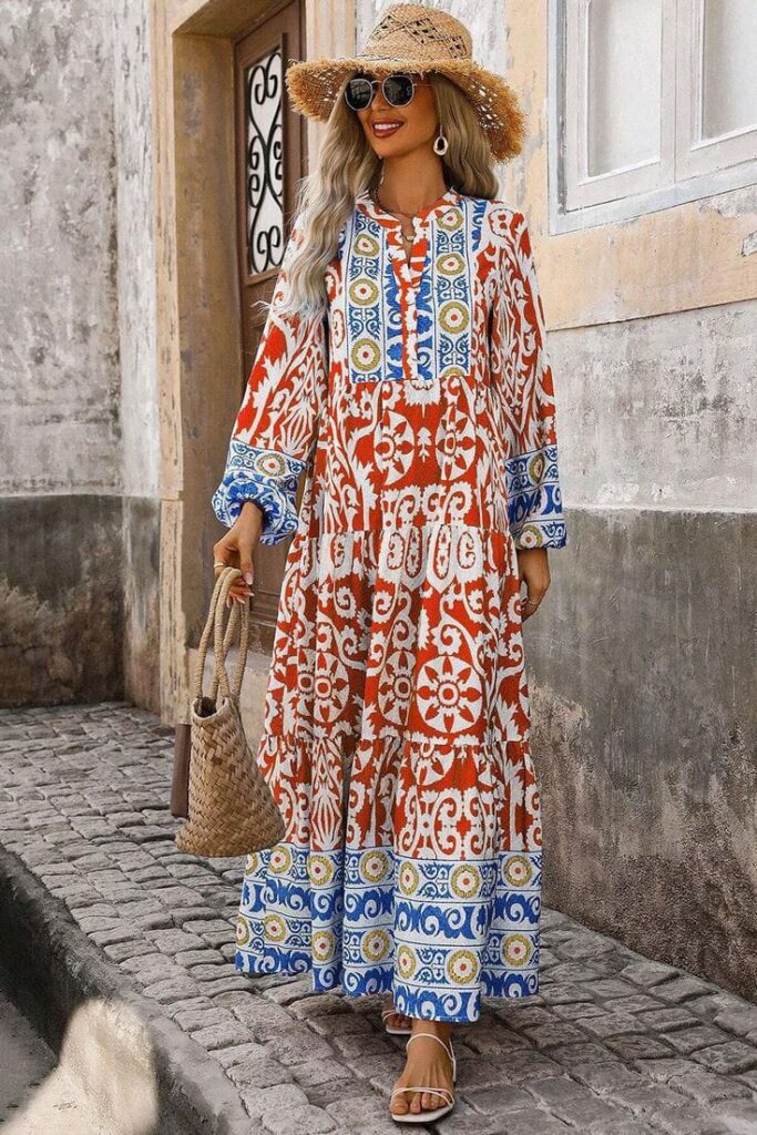 Boho Embroidered Maxi