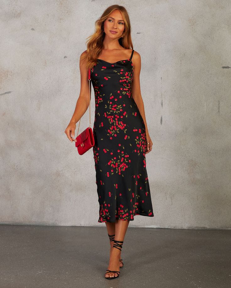 Floral Print Slip Dress