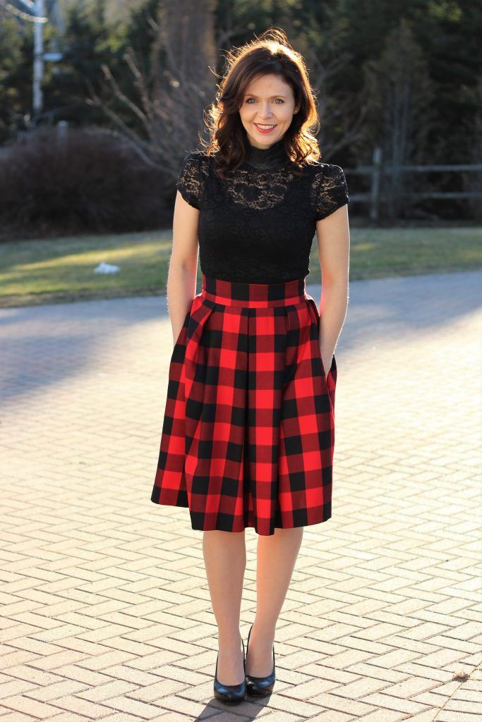 Red Plaid Skirt