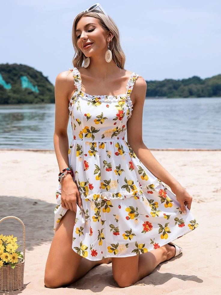 Printed Sleeveless Dress