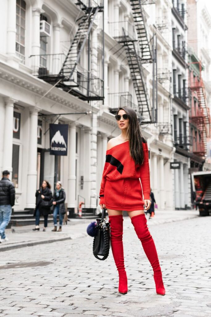 Red Over-The-Knee Boots