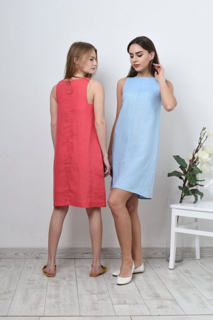 Pastel Colored Cotton Shift Dress