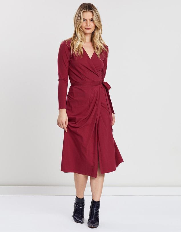 Wrap Midi Dress