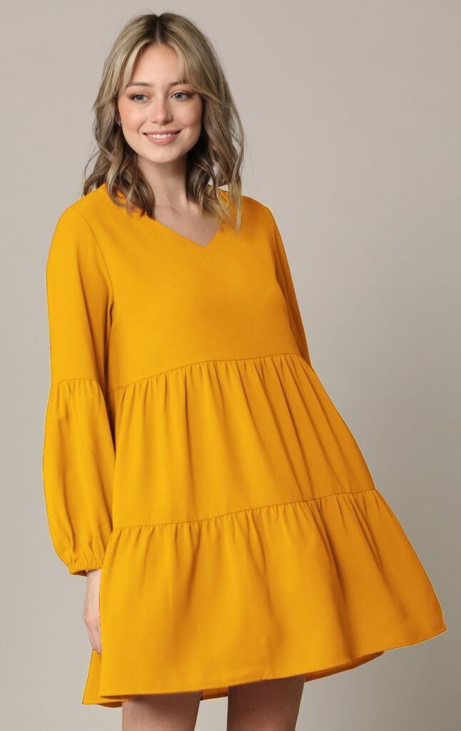 Mustard Yellow Shift Dress