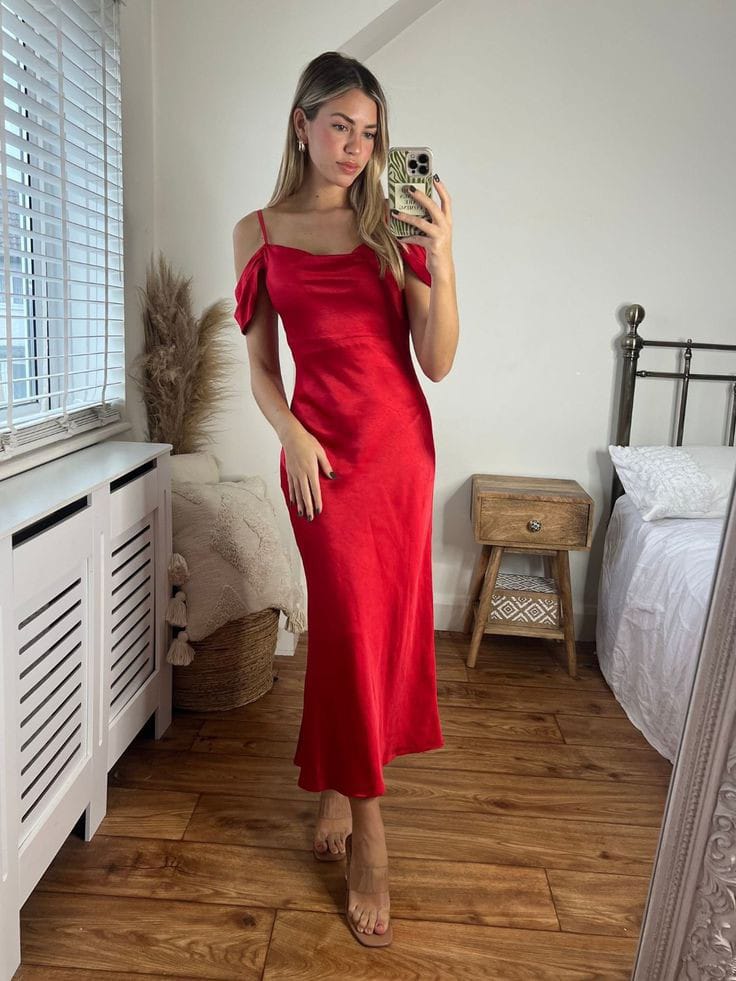 Red Slip Dress