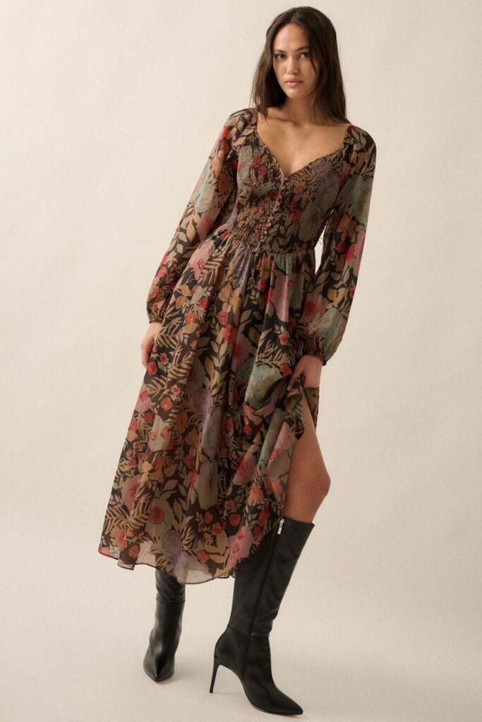 Boho Peasant Dress