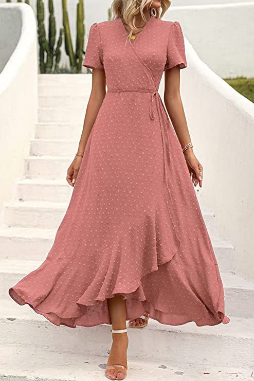 Bohemian-Style Maxi Wrap Dress