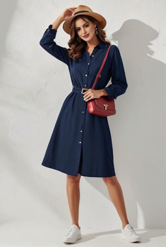 Work or School Long Sleeve Dress