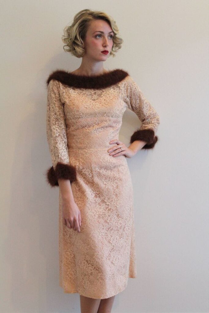 Vintage-Inspired Faux Fur Dresses