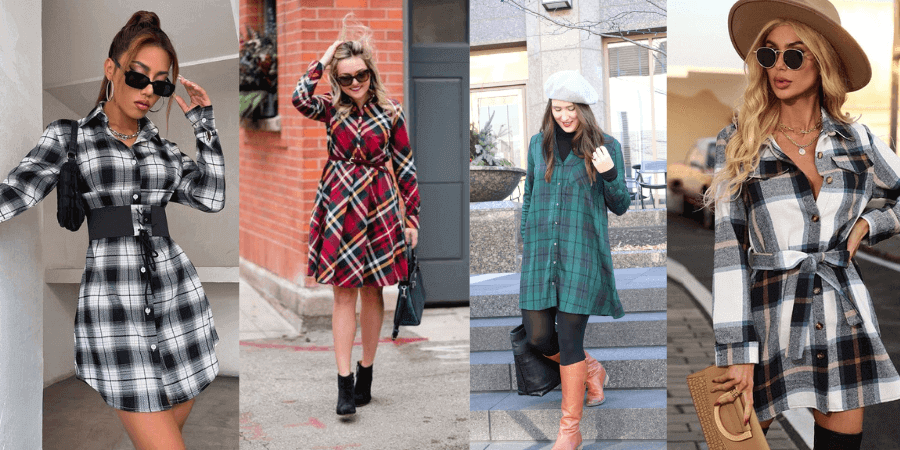 Autumn Ready: Plaid Shirt Dresses Style Guide