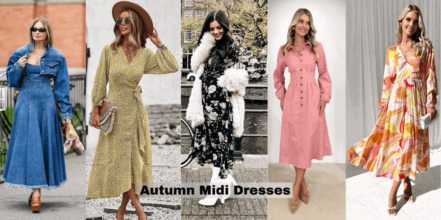 Autumn midi dresses