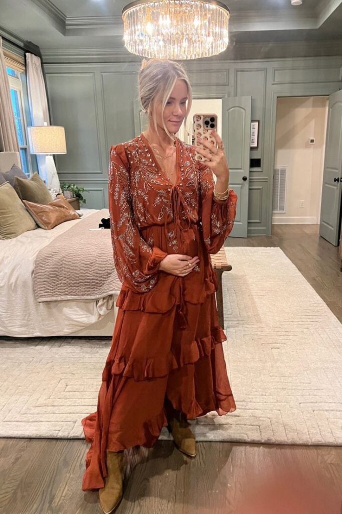 Boho Maxi Rust Dress