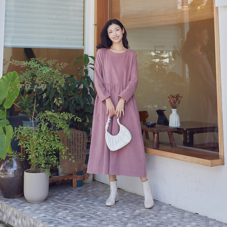 Corduroy Trapeze Dress