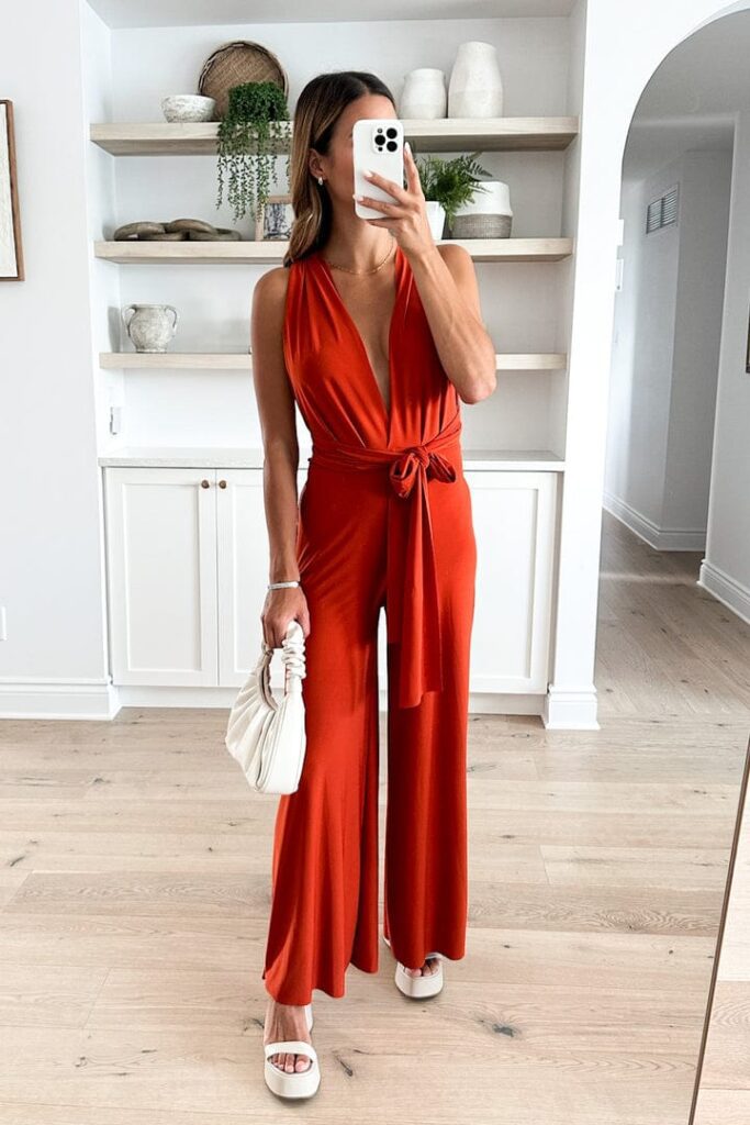 Rust-Colored Jumpsuit