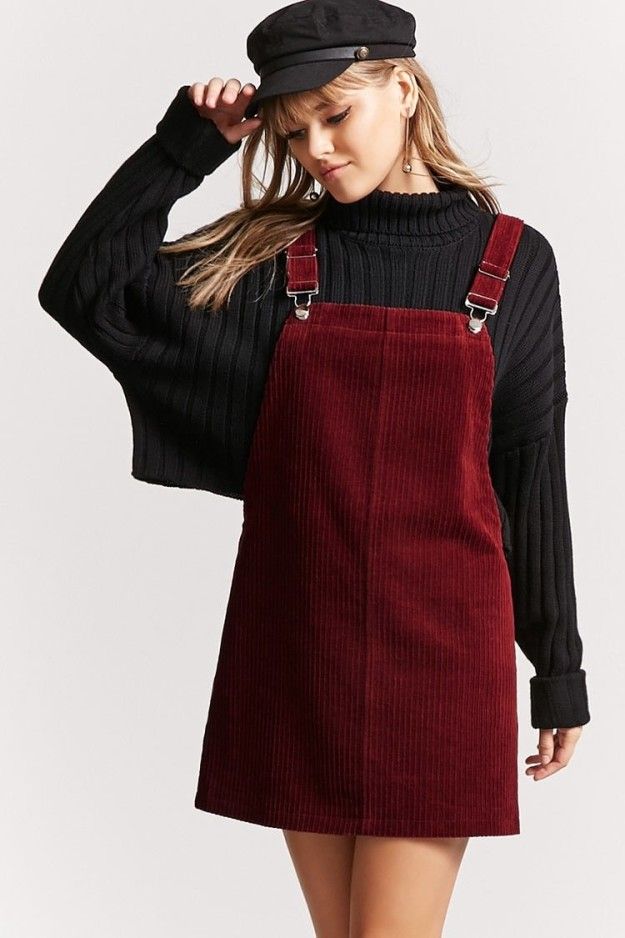 Corduroy Sweater Tunic Dress