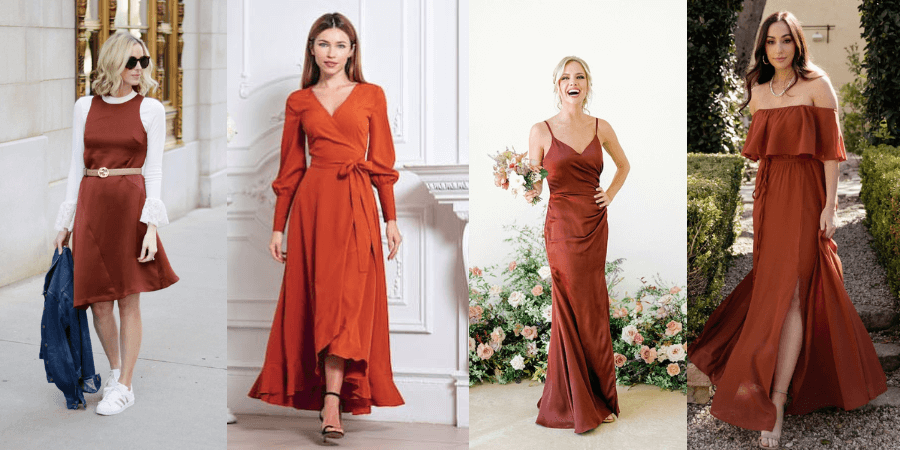 Rust-colored dresses