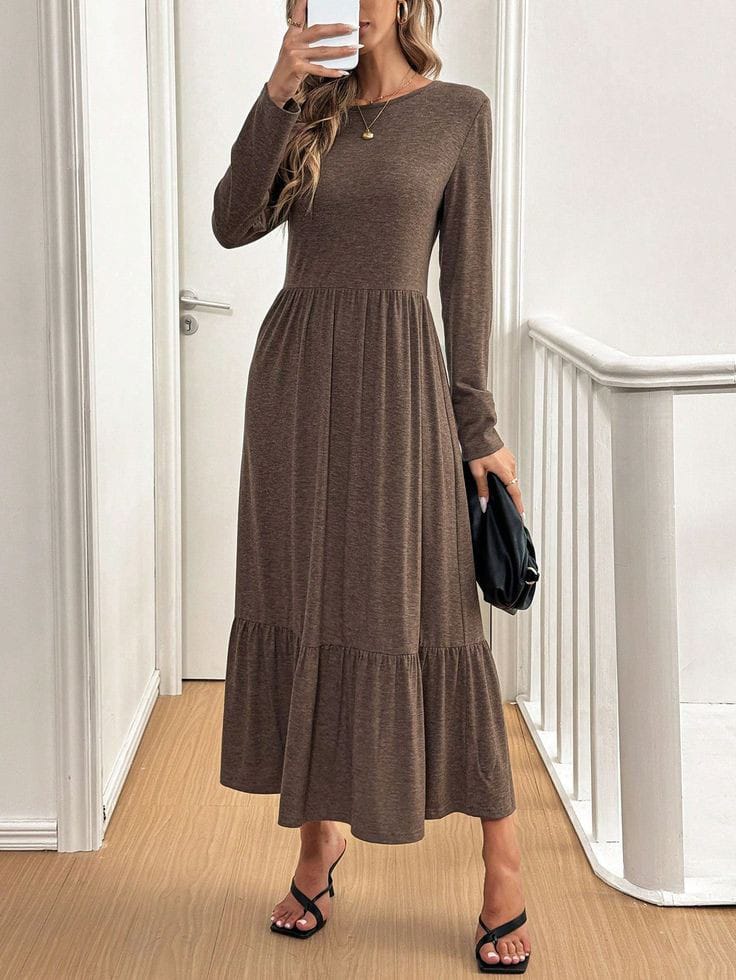  Mocha Brown Dress