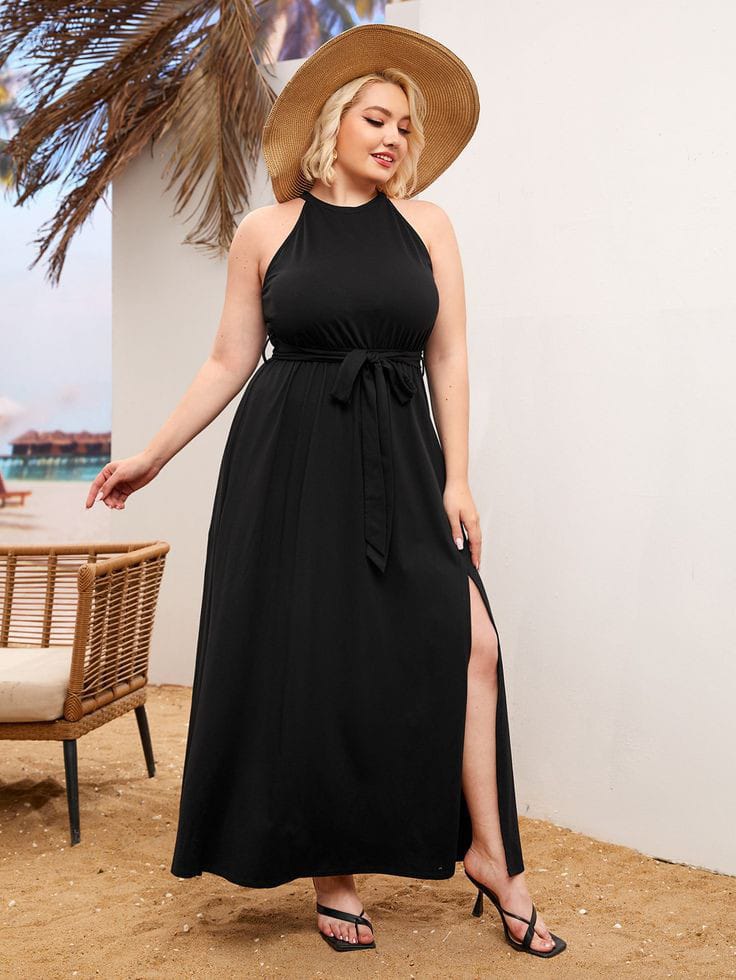  Stunning Halter Neck Plus-Size Dresses