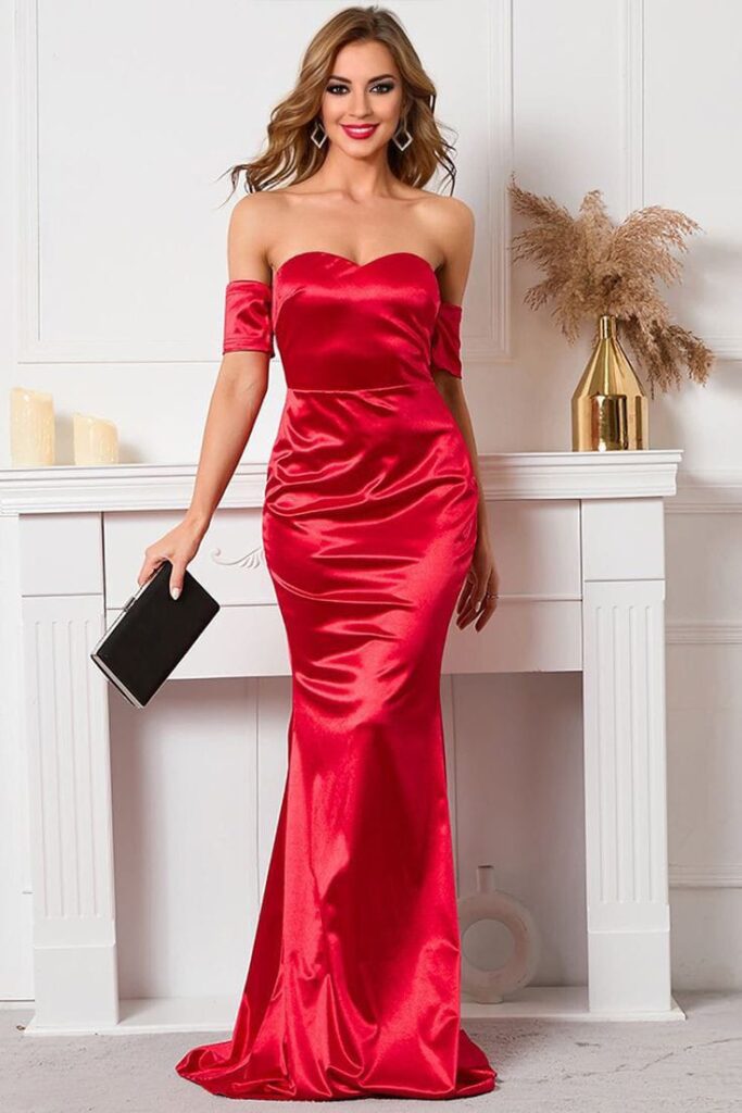 Red Hot Valentine’s Day Satin Dress