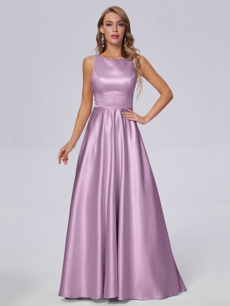 Classic A-Line Satin Bridesmaid Dresses