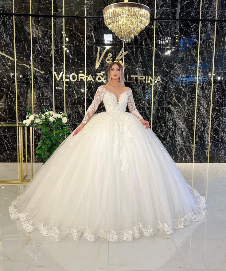 Classic White Wedding Ball Gown