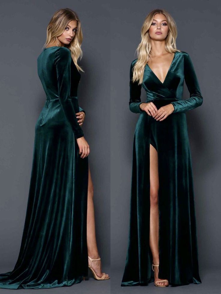 Emerald Green Velvet Dresses: Fresh and Elegant