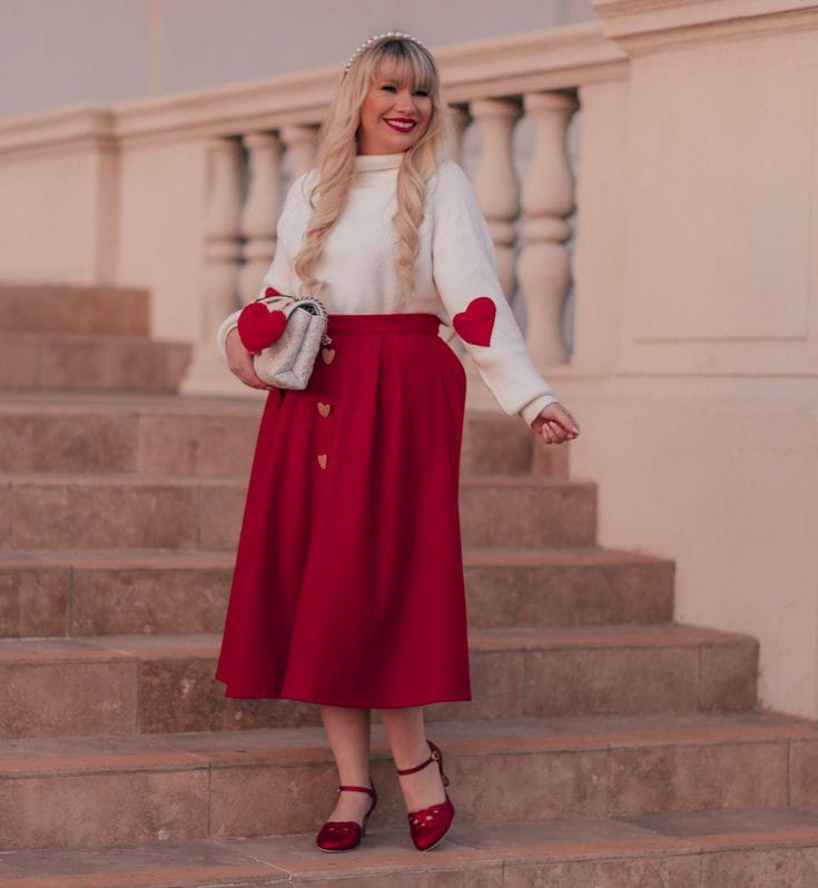 Red Skirt and Top Combo