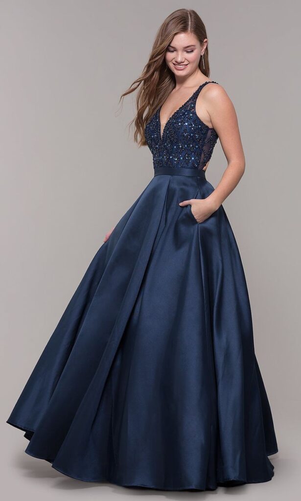 Wedding Navy Blue Ball Gown