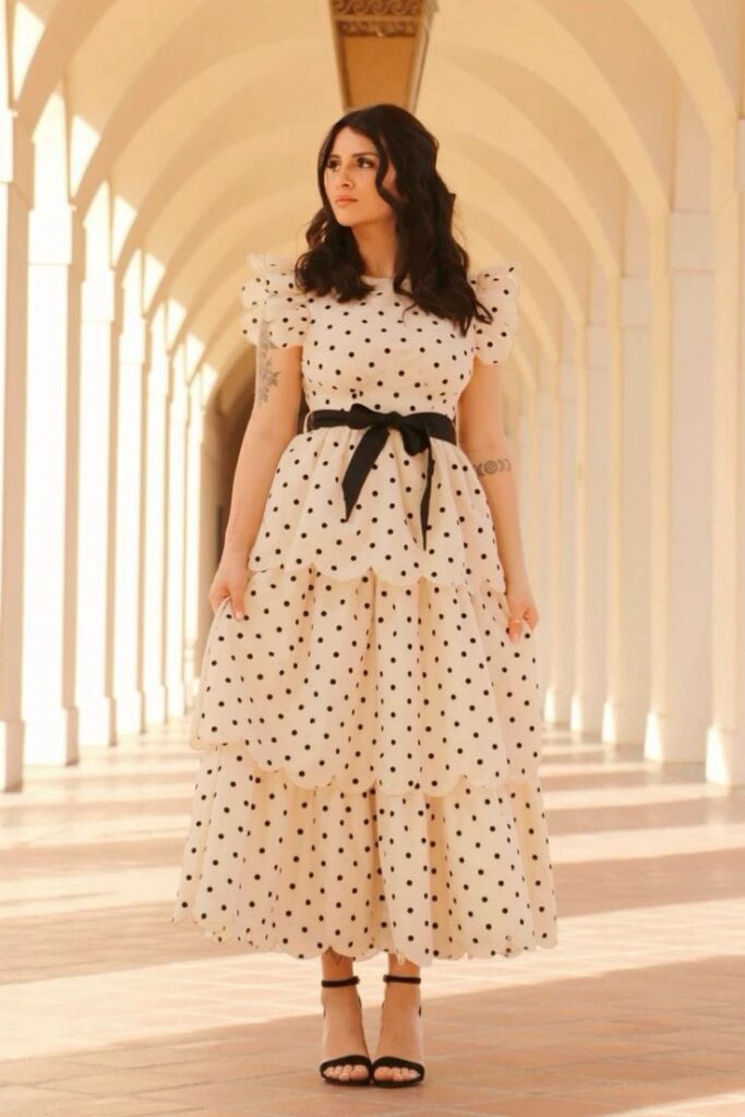 Polka Dot Dress with Unique Details