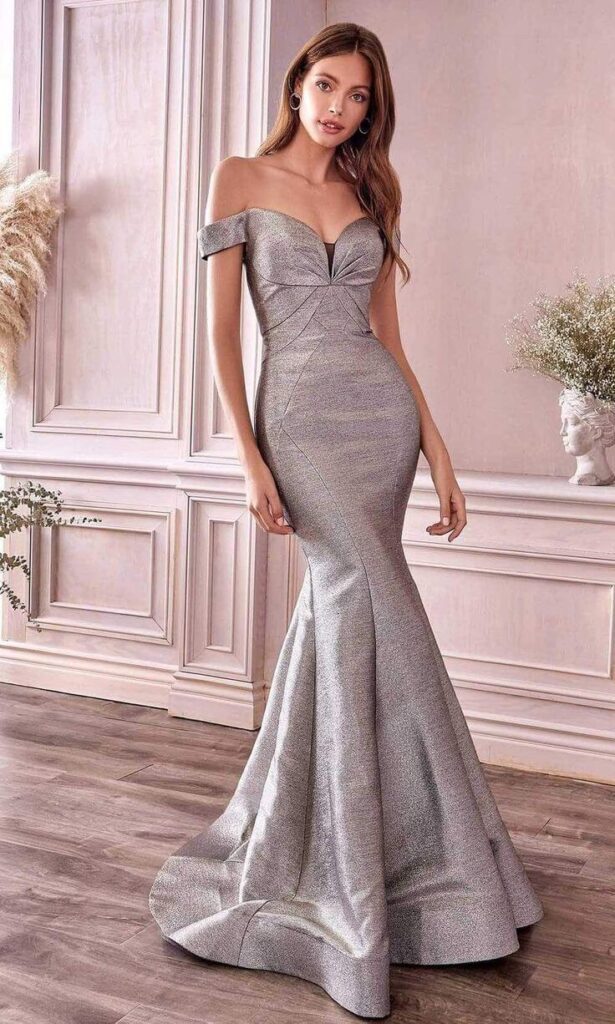 Metallic Silver Mermaid Dress