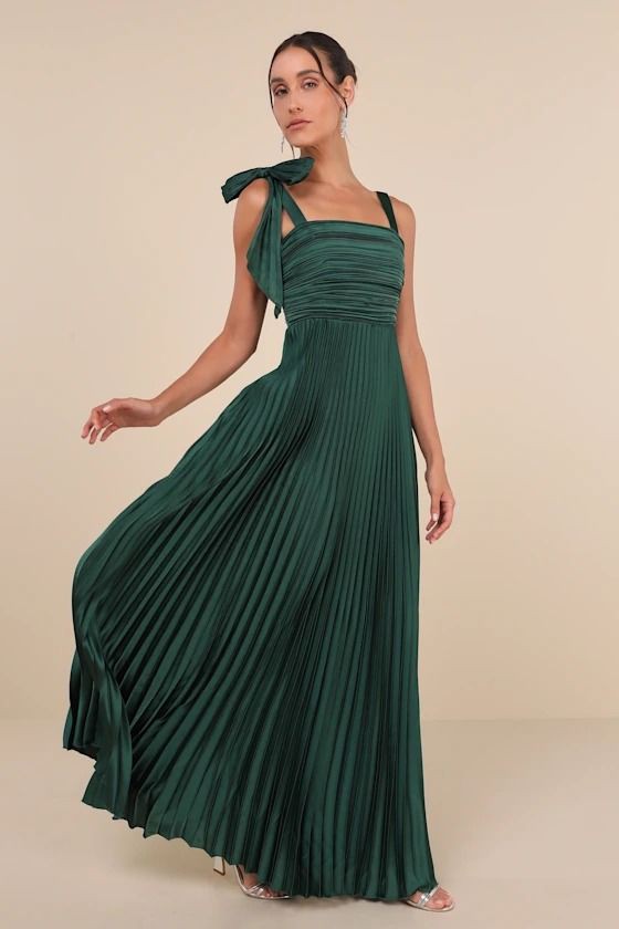  Elegant Satin Pleated Bridesmaid Dresses