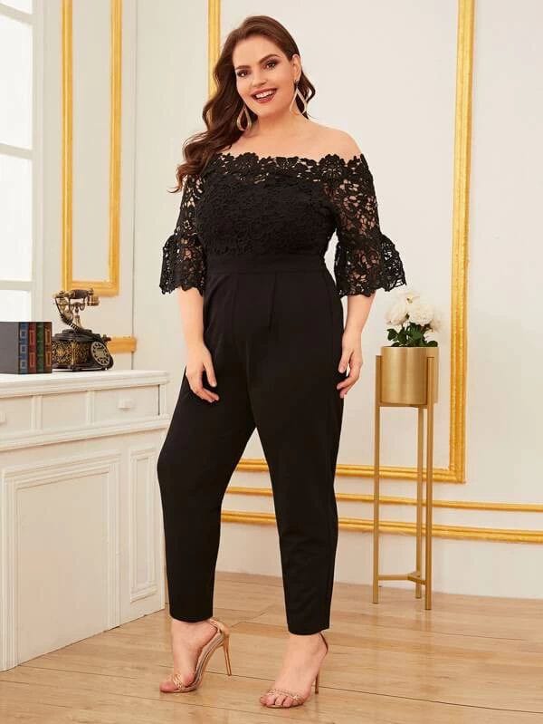 Elegant Off-Shoulder Plus-Size Dresses