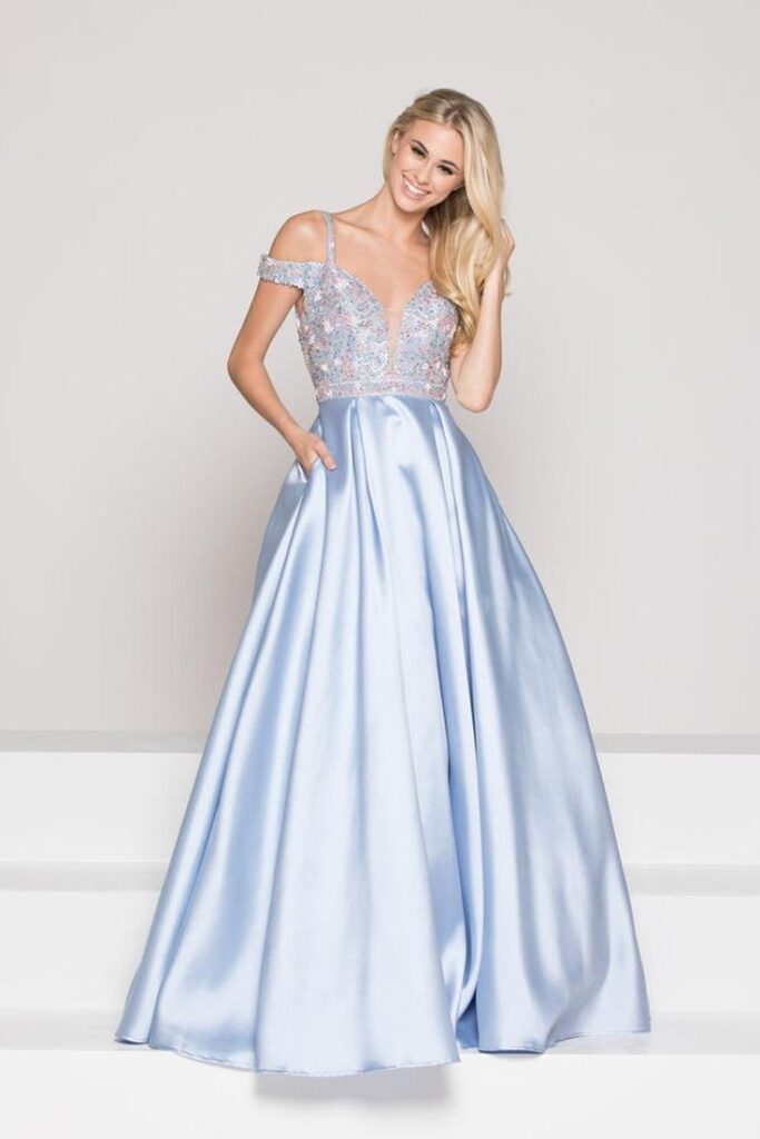 Wedding Sleek Ice-Cool Blue Gown