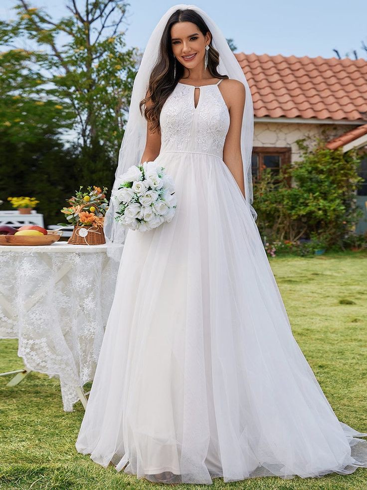 White Wedding Sleeveless Dress