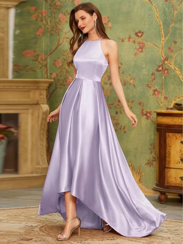  Stylish Satin High-Low Bridesmaid Dresses